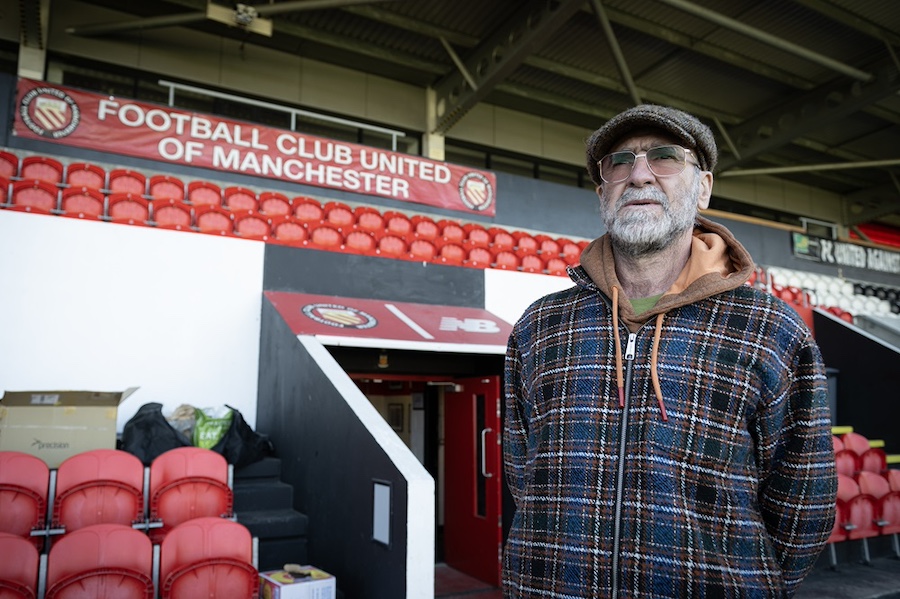 King Cantona joins the team at FC United of Manchester